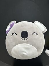 Rosa Gray The Koala Plush Purple Bow | 12”Size | Claire’s Exclusive Squishmallow