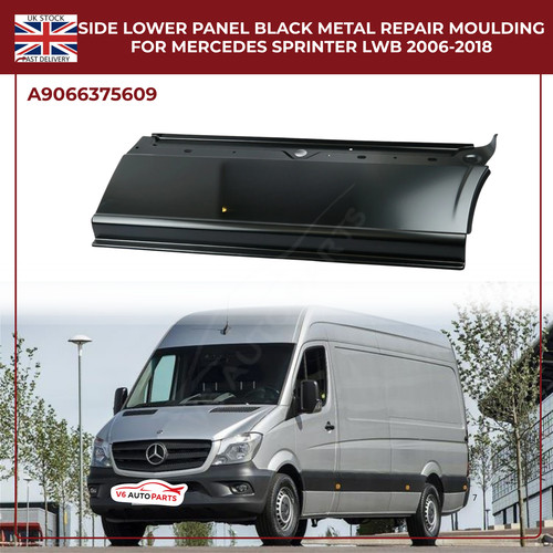 Side lower panel black metal - lower,