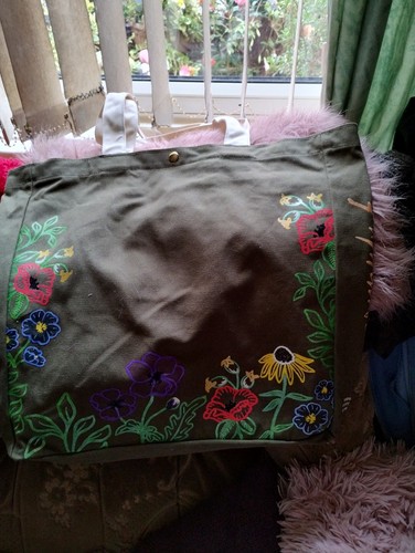 Hand decorated tote - tote, bag