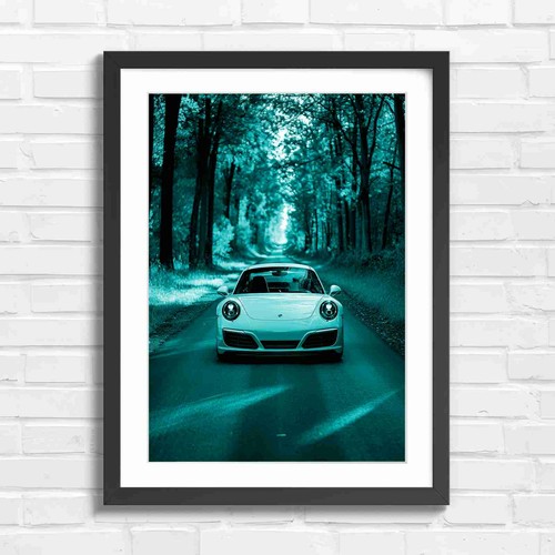 White sports car autumn tunnel - sports,
