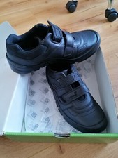 Senior Boys SCHOOL SHOES Rhino Black Leather 'Rhino Warrior' UK 5F