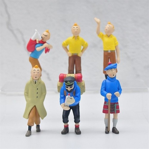 6pcs the adventures tintin - the,