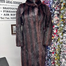 Racoon Dog Fur Midi Coat