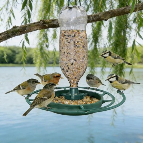 Plastic bottle bird feeder - bottle,