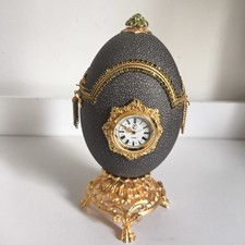 Emu Egg Decorated On Gold