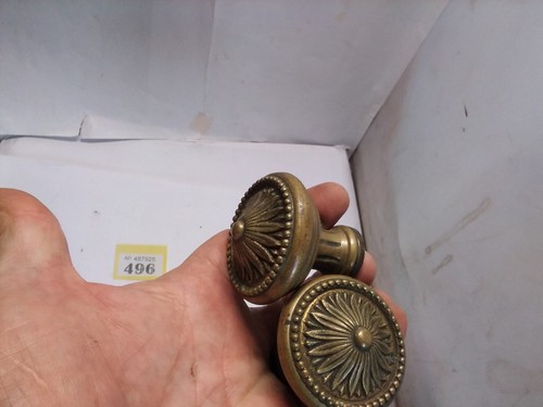 Antique brass door knobs - brass,