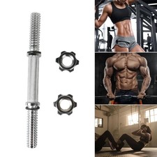 2X 16-19" Dumbbell Handle Weight Bar Weight Lifting Collars Metal Dumbell Chrome