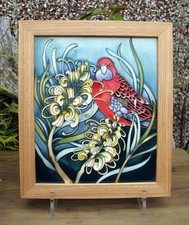Moorcroft Very Rare CRIMSON ROSELLA Trial 19.1.22 Plaque PLQ8 Retail Price £835