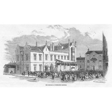 The Borough of TYNEMOUTH Elections - Antique Print 1854