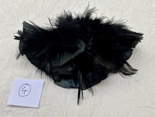 Vintage Black and iridescent green feather clothes & hat decoration