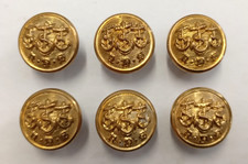 Set 6 Royal Yacht Squadron Isle Of Wight Yacht Club Small Gilt Buttons