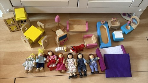 Chunky wooden dolls house - wooden,