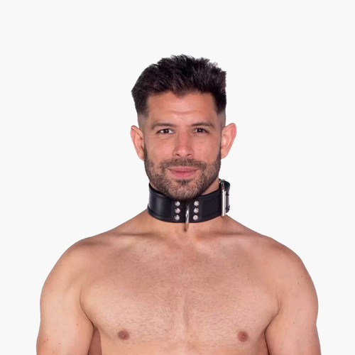 Prowler red leather - leather, collar