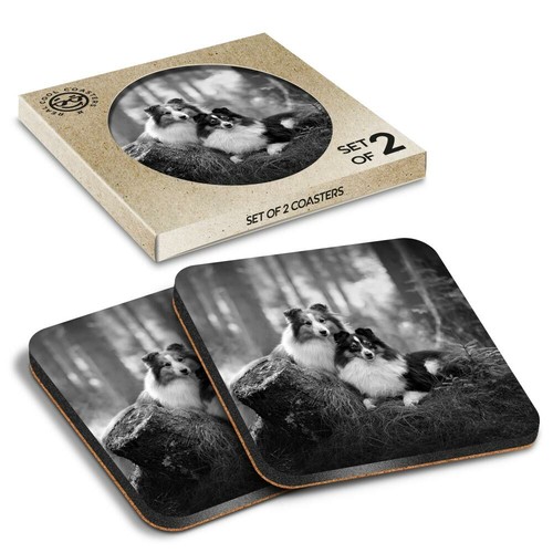 Boxed square coasters bw - 2,