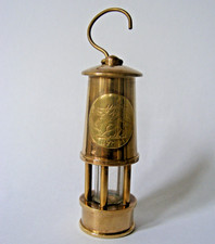 Miniature Brass Miner's Lamp -