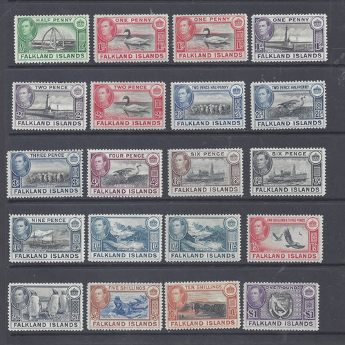 Falkland islands gvi 1938 - islands, 1938-50