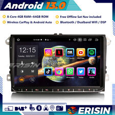 9"Android 13 Car Stereo GPS BT5.0 For VW Crafter Polo Amarok Caddy T6 Skoda Yeti