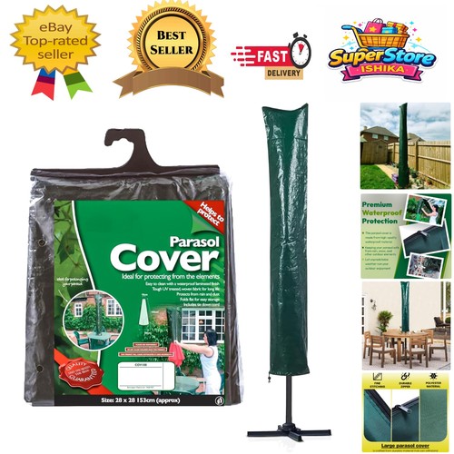 Heavy duty green parasol - parasol, cover