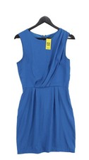 Topshop A-Line Midi Dress UK10 in Blue