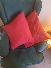 2 Very Large JOHN Lewis Cushions,  Deep Red 45x45cms