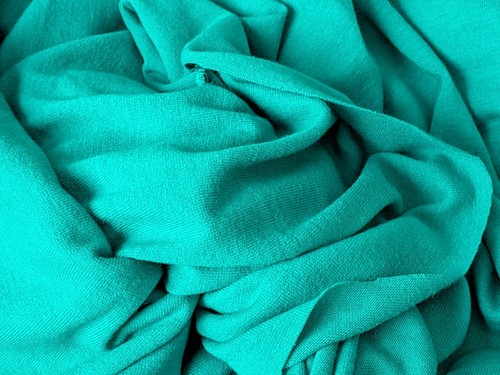 Emerald wool jersey knit - emerald, soft