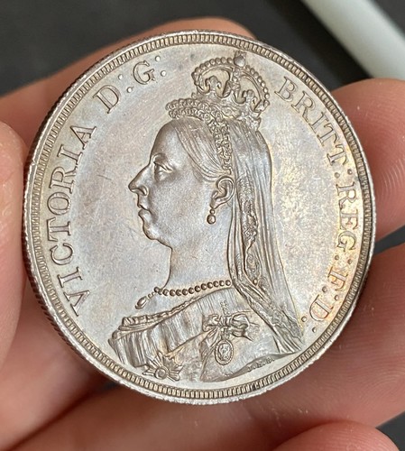1887 silver crown victoria - crown,,