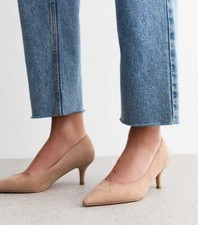 Mink Faux Suede Kitten Heel