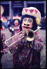 35mm Slide Carnival Parade Fancy Dress Street Trumpet Basel ? Switzerland ? 1968