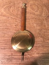 608a Vintage Wall clock pendulum 32cm long 11.5cm Diameter 171g brass faced