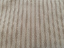 Ian Mankin *TICKING STRIPE* Cotton in Cream  1.4  Metres  RRP £39.50 PM