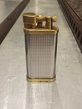 Dunhill Unique Hammer Gold Silver Plated Gas Lighter Made In England