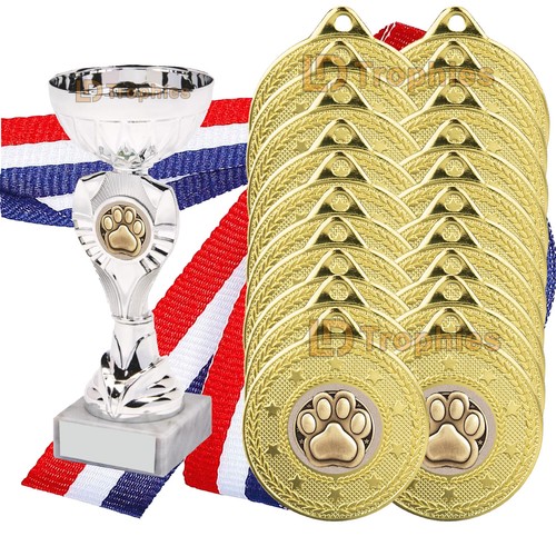 Dog trophy medals with - dog, &