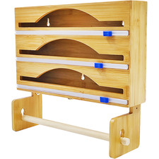 4in1 Kitchen Roll Dispenser Cling Film Tin Foil Towel Holder Organiser UK