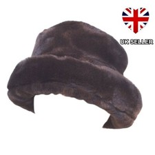 Brown faux fur cossack russian winter hat womens ladies