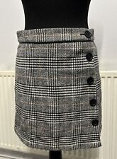 PAPAYA TARTAN PLAID WOOL BLEND CHECK LADIES TWEED MINI KILT WRAP A-LINE SKIRT 10