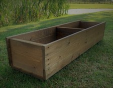 Wooden Planter Boxes Garden Flower Pot Vegetable Herb Grow Outdoor Trough Long 