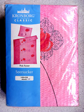 NEW SET BED LINEN OF KRONBORG DENMARK COTTON SEERSUCKERED TEXTURE (140x220) cm