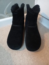 Fitflop Black Suede Fur Lined