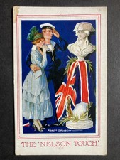 "The Nelson Touch" Vintage Fred Spurgin WW1 Patriotic Postcard P63