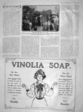 Original Old Antique Print