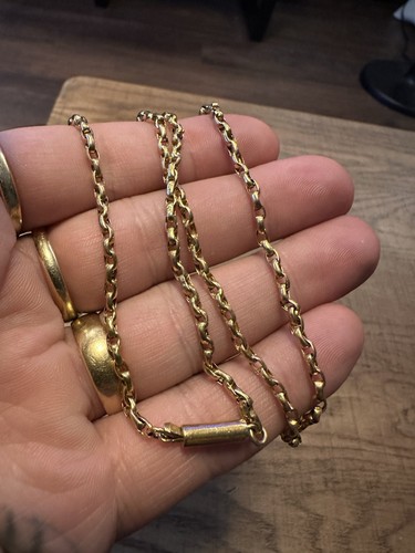 Yellow gold chain antique - yellow,