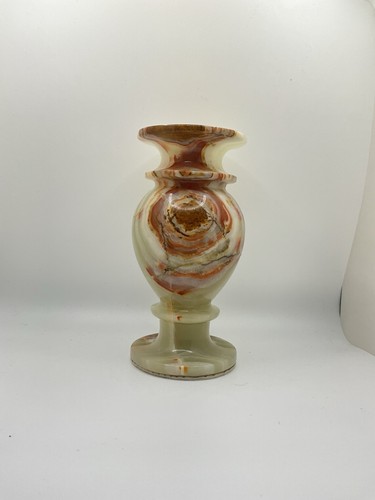 Vintage green onyx vase - vintage,