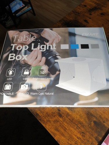 Emart table top light box - top, 52