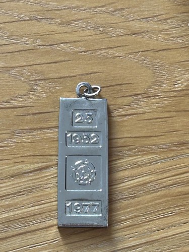 Sterling silver ingot pendant - silver,