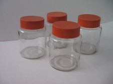 4 Glass Quart Storage Jars