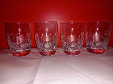 Four Stuart Crystal Clarlingford Cut 5oz  Flat Tumblers