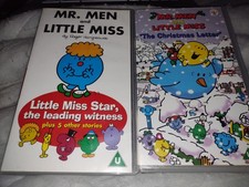 BUNDLE 2 Mr Men & Little Miss - The Christmas Letter  & LITTLE MISS STAR VHS vid