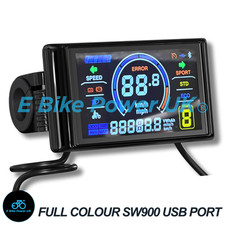 Full Colour EBike Display SW900 36V-72V USB Port Electric Bicycle Screen Panel