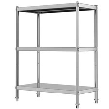 3 Tier Storage Shelf Cabinet Heavy Duty Stainless Steel Shelf for Office Kitchen