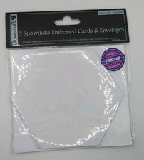 5 Snowflake Embossed Cards